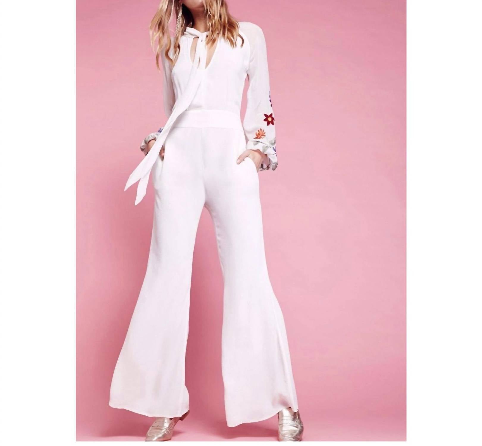 Free People - Smoke Rings Long Sleeve Jumpsuit - clothing - floral - jumpsuits