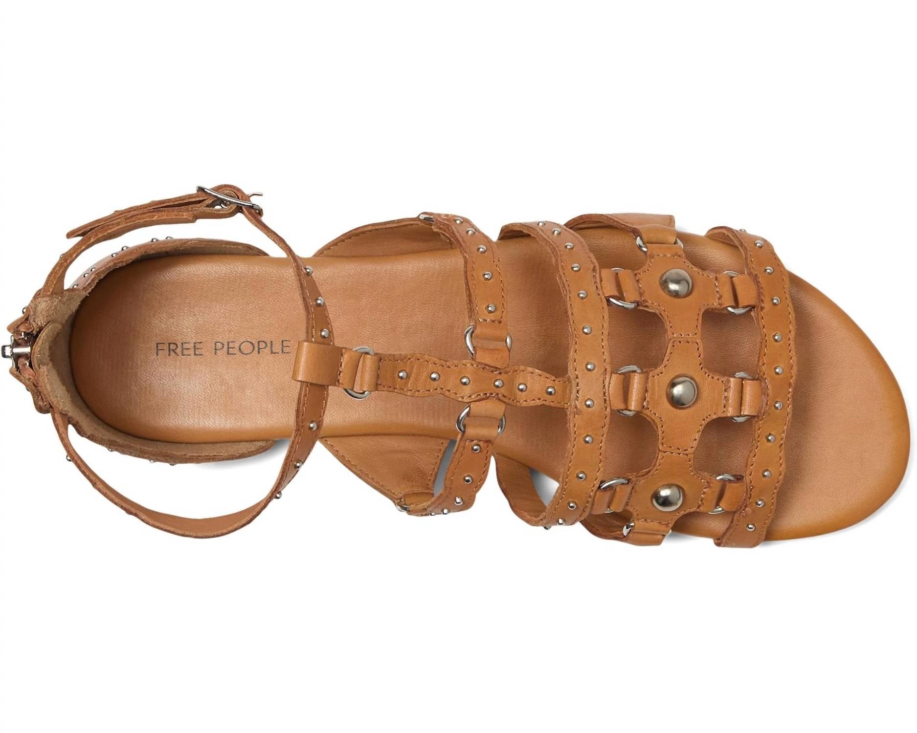 Free People - Women's Jade Gladiator Flat Sandal - brown - sandals - shoes