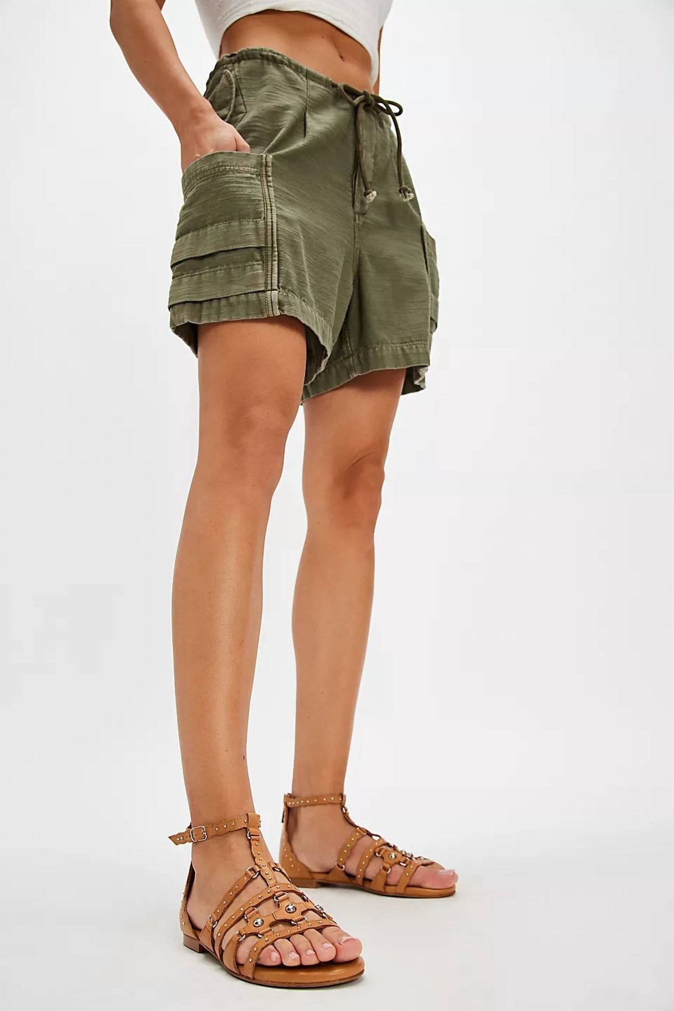 Free People - Women's Jade Gladiator Flat Sandal - brown - sandals - shoes