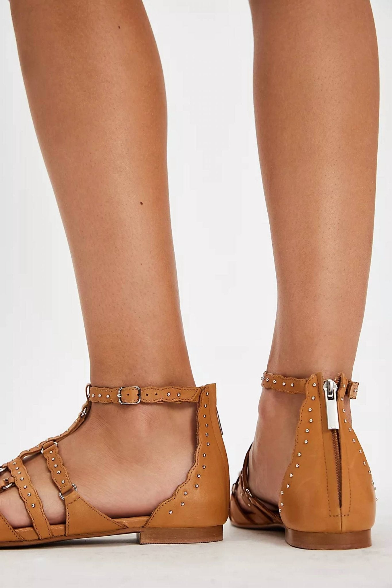 Free People - Women's Jade Gladiator Flat Sandal - brown - sandals - shoes