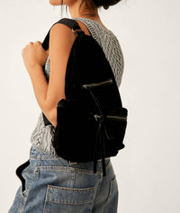 Free People - Women's Oxford Suede Sling Bag - bags - black - crossbody - bags