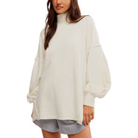 Free People - Wonderful Pullover Sweater - beige - clothing - cotton