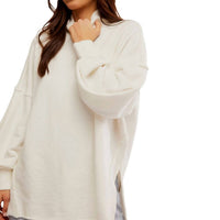 Free People - Wonderful Pullover Sweater - beige - clothing - cotton
