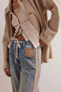 Free People - Zambi Slouchy Jeans - blue - clothing - cotton