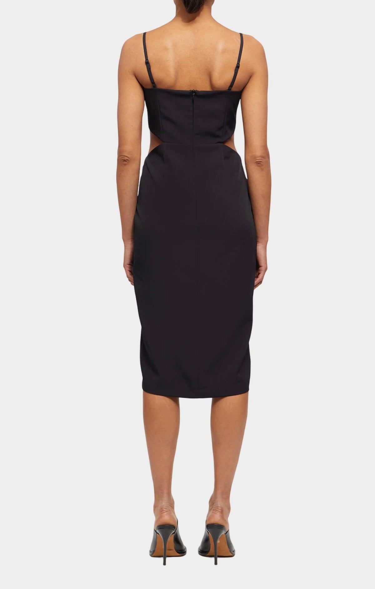 French Connection - Echo Crepe Cut Out Slip Dress