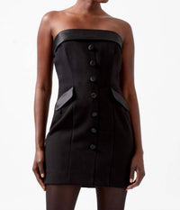 French Connection - Gemma Cary Satin Strapless Dress