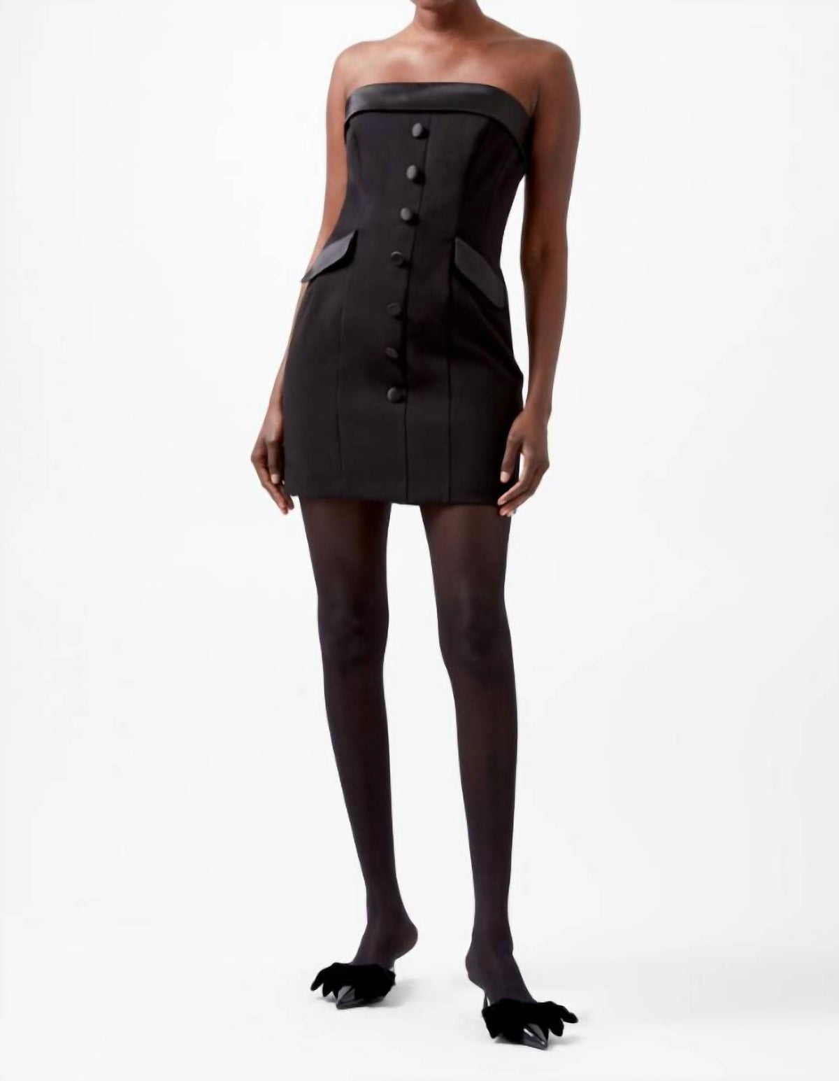 French Connection - Gemma Cary Satin Strapless Dress