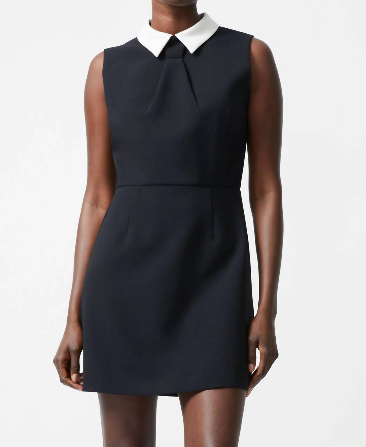 French Connection - Gemma Collared Tie Mini Dress