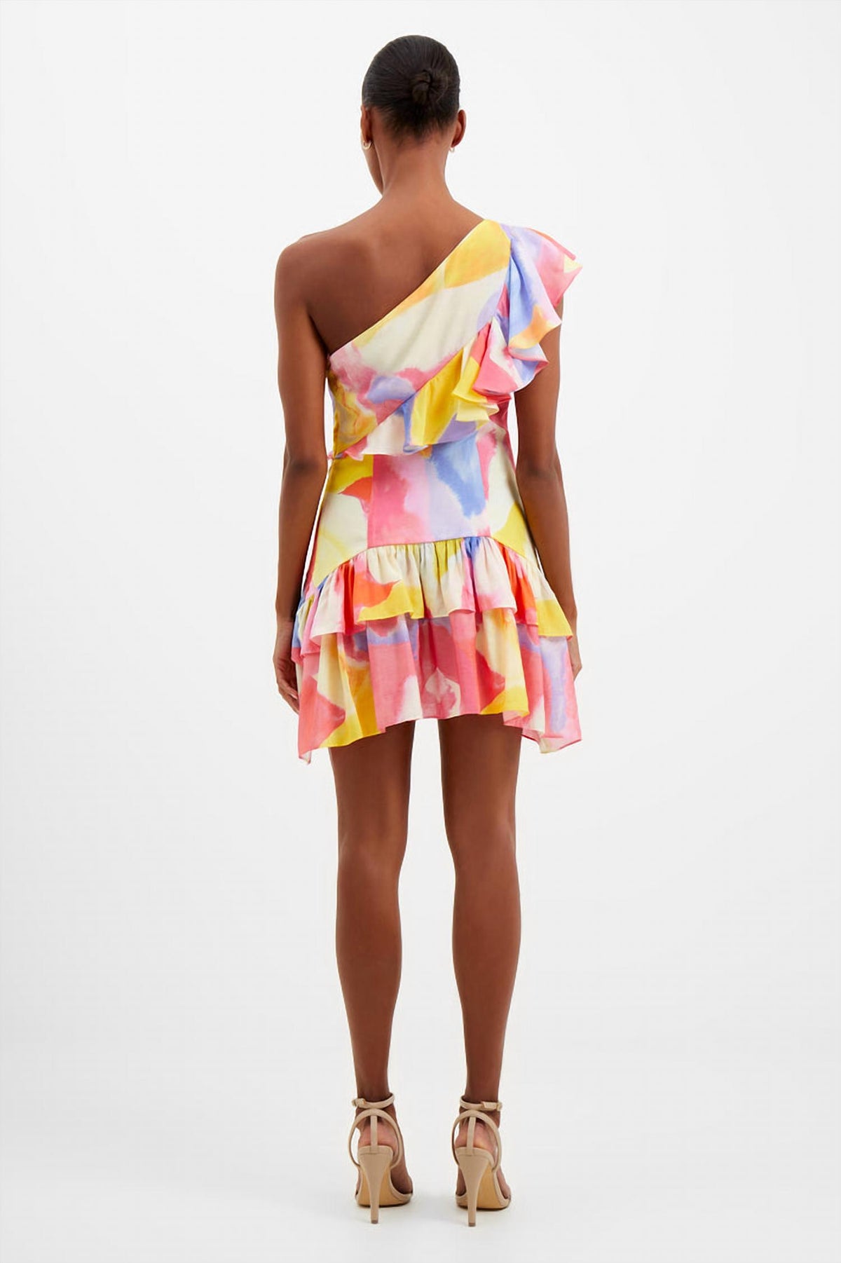 French Connection - Isadora Faron One Shoulder Printed Mini Dress
