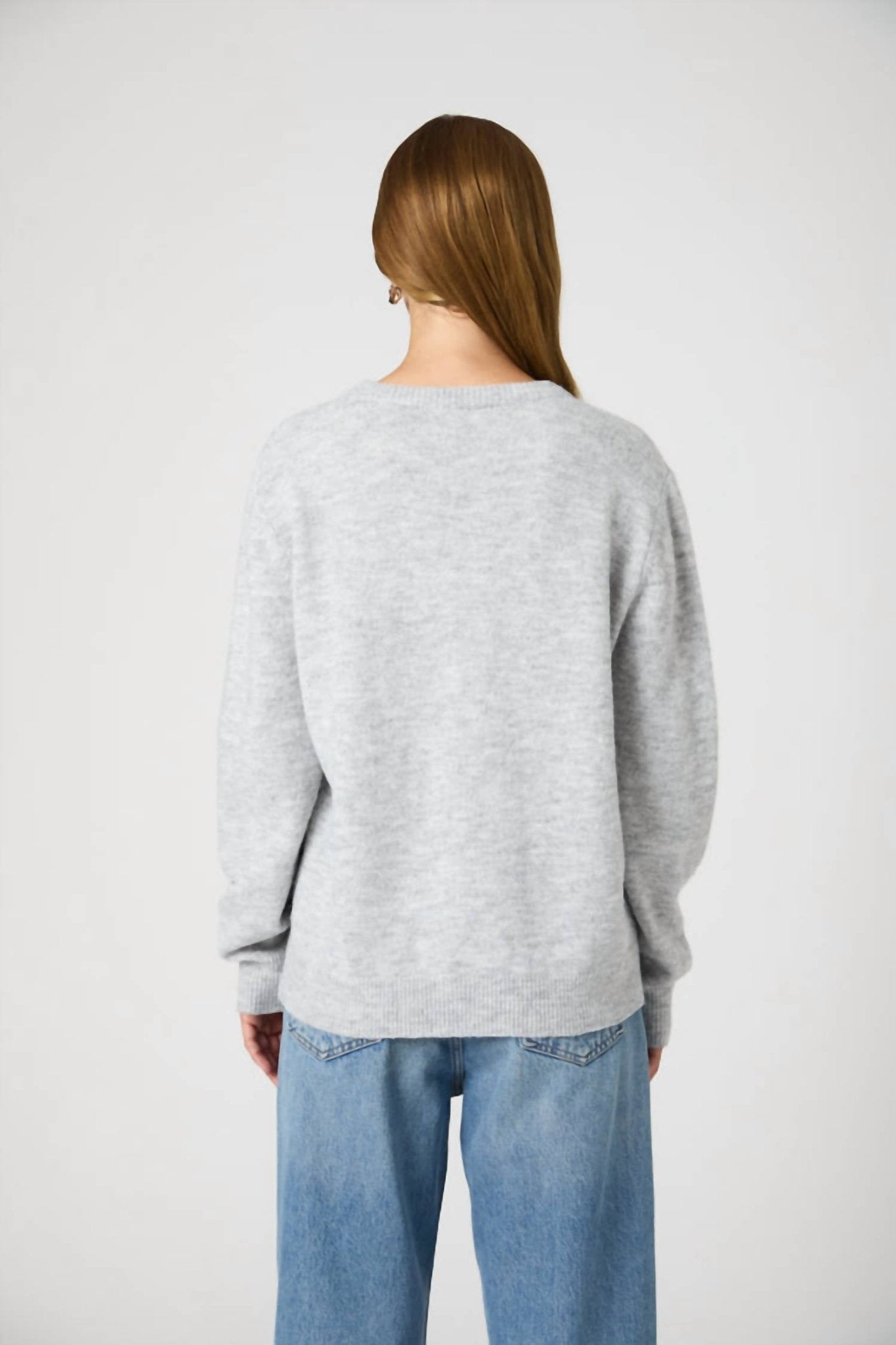 French Connection - Kesia Boyfriend Sweater - clothing - crew - grey