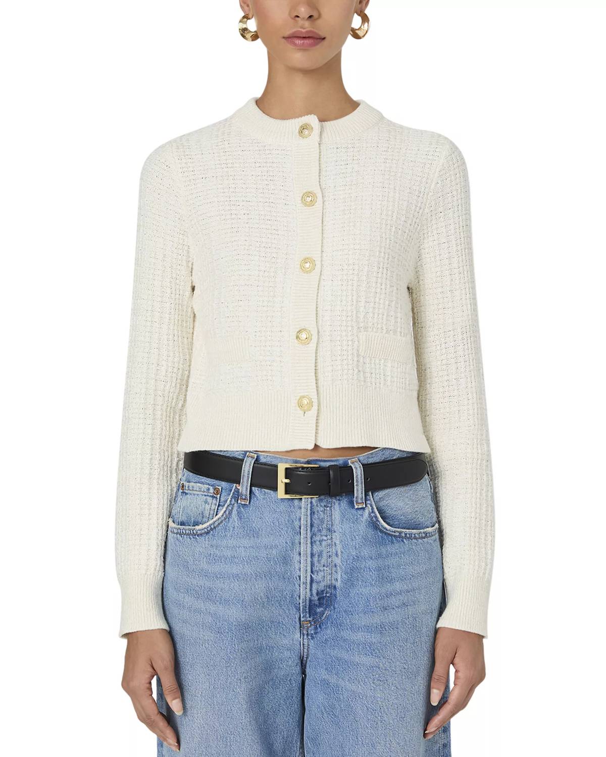 French Connection - Lurex Tweed Cardigan
