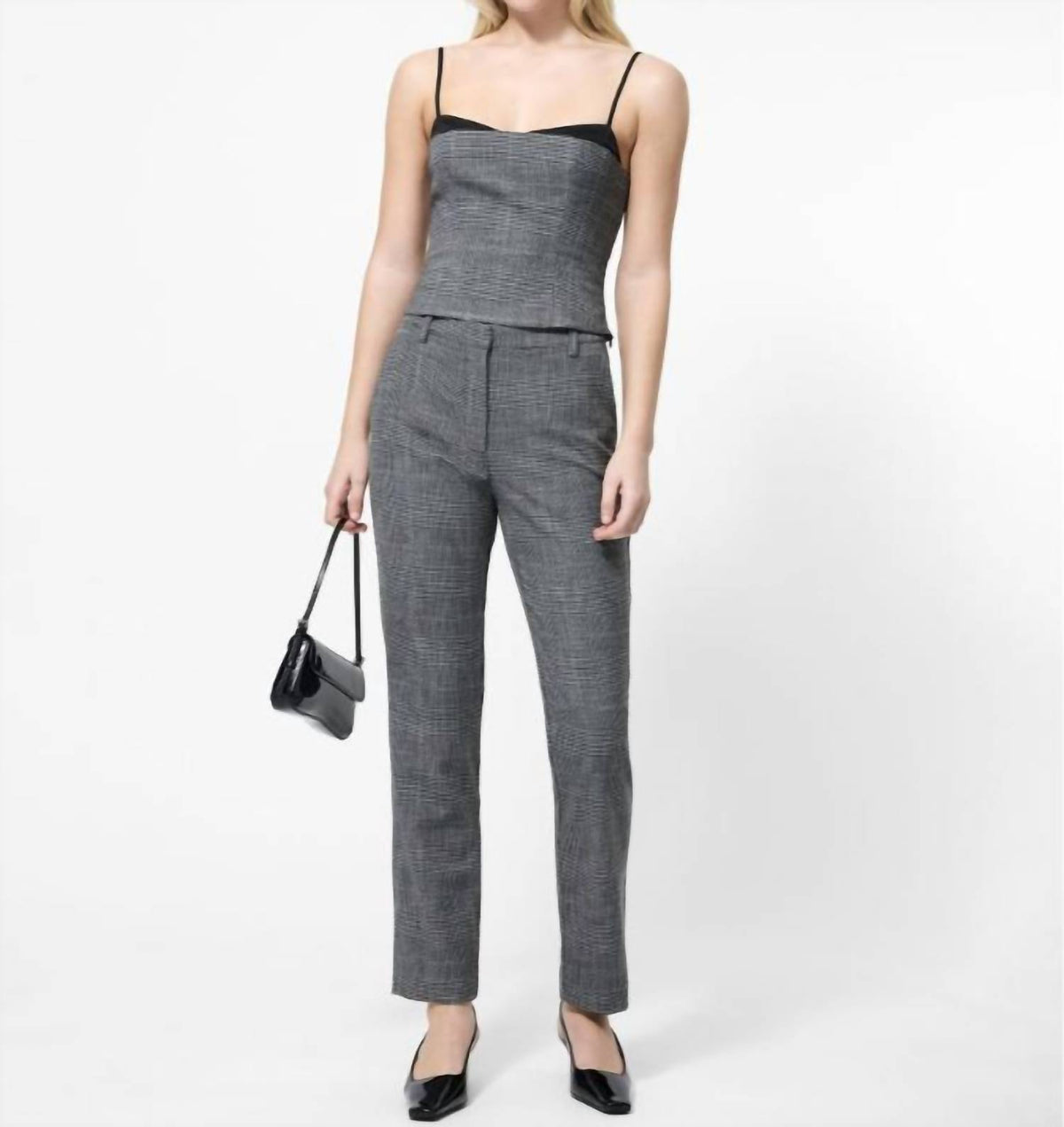 French Connection - Owen Plaid Suiting Corset Top