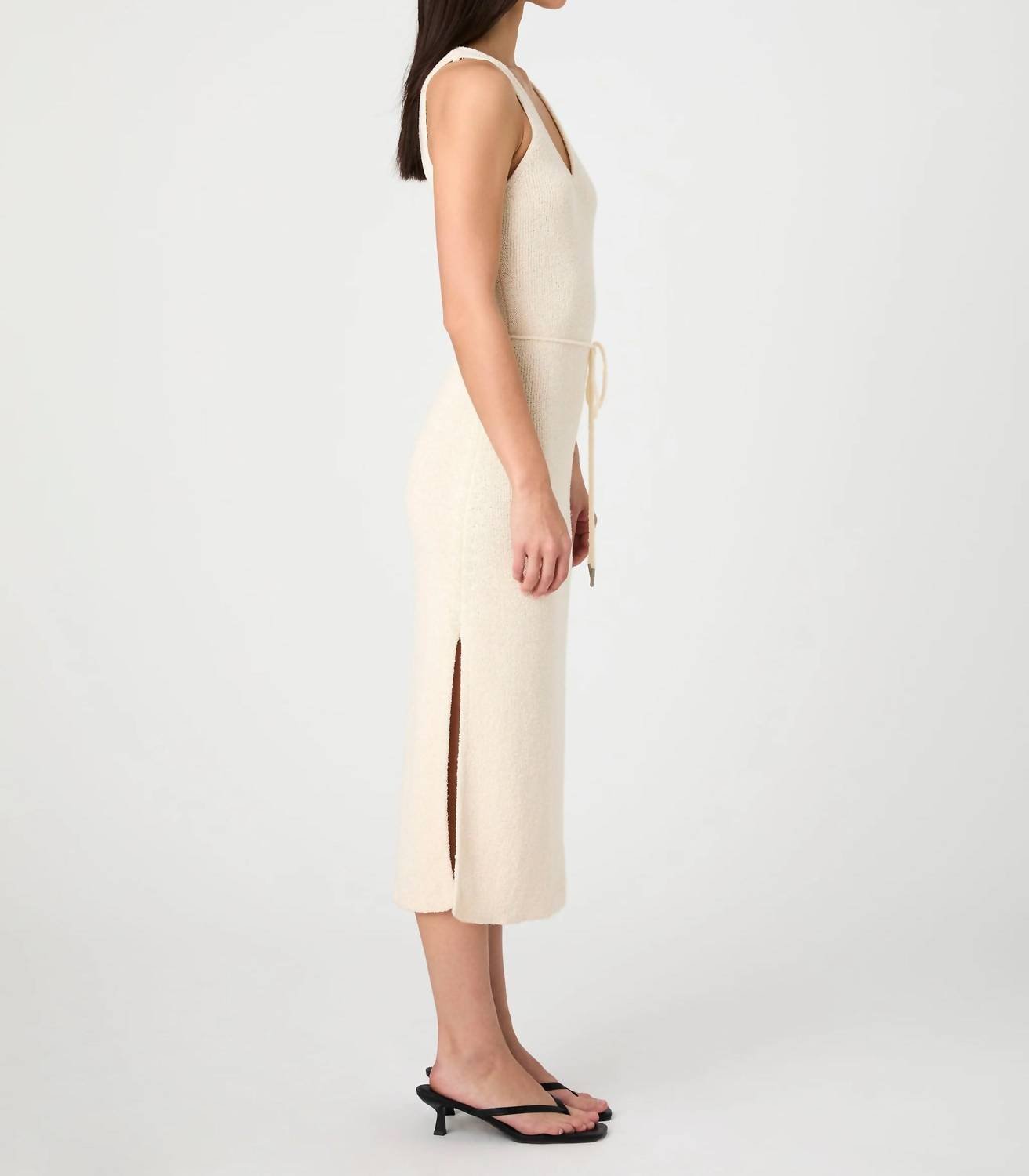 French Connection - Terry Spun Midi Dress - beige - clothing - dresses