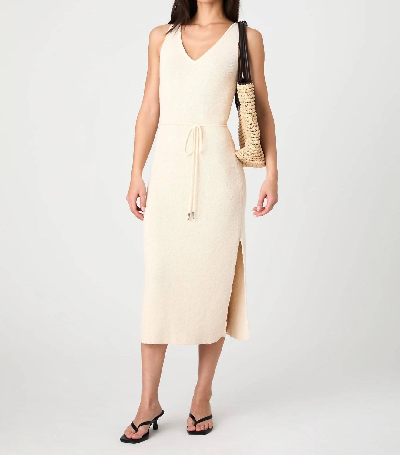 French Connection - Terry Spun Midi Dress - beige - clothing - dresses