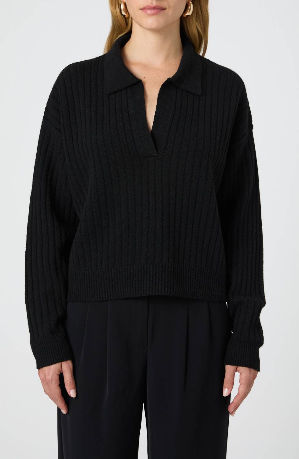French Connection - Vhari Collar Long Sleeve Jumper