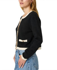 French Connection - Vhari Contrast Cardigan - black - cardigans - clothing
