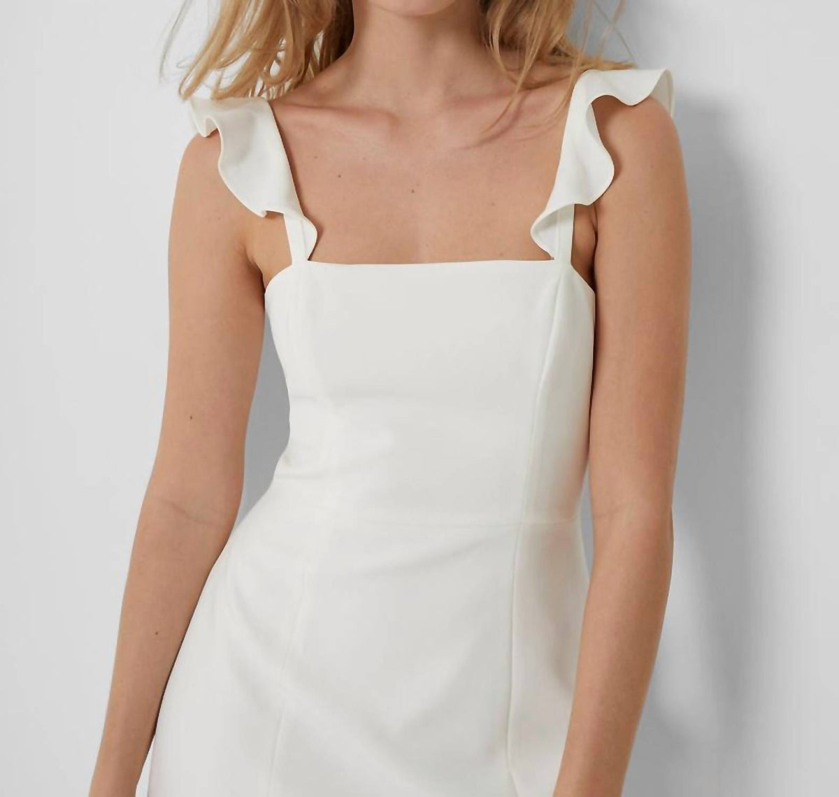 French Connection - WHISPER RUFFLE STRAP DRESS