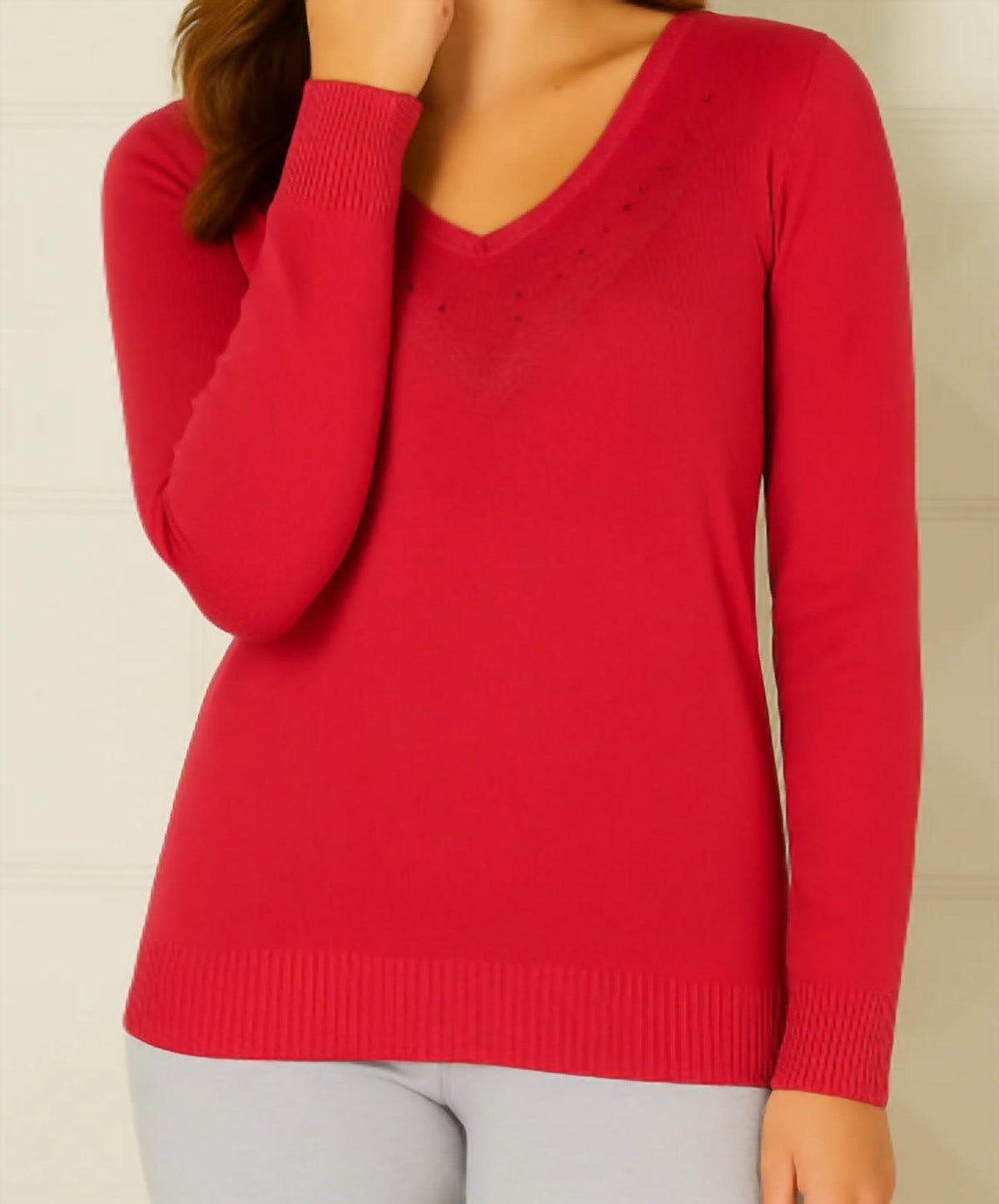 French Kyss - Braided V-Neck Top