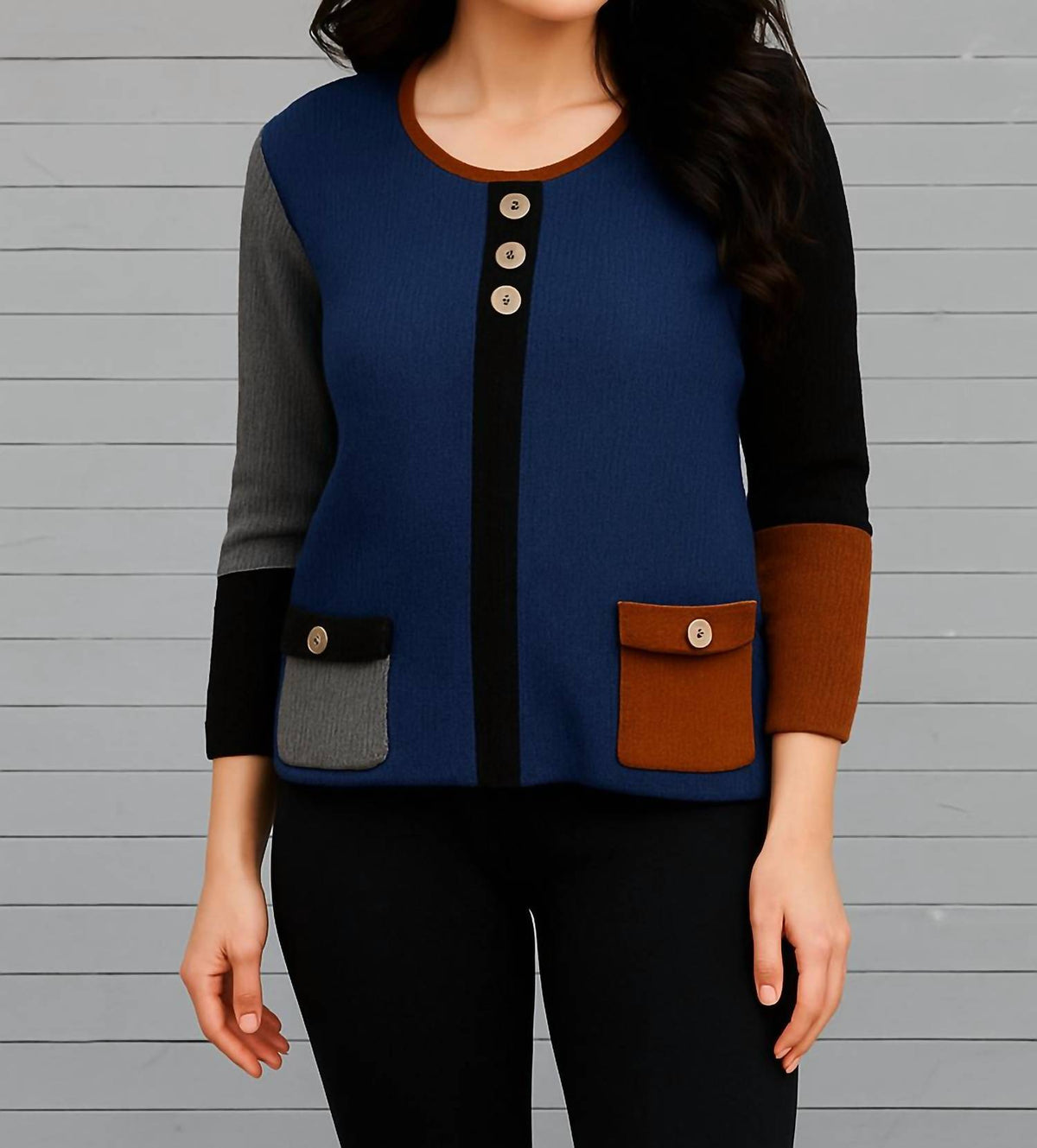 French Kyss - Button Detail Sweater
