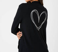 French Kyss - Heart Back Zip Up Jacket