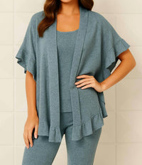 French Kyss - Ruffle Contton Blend Poncho