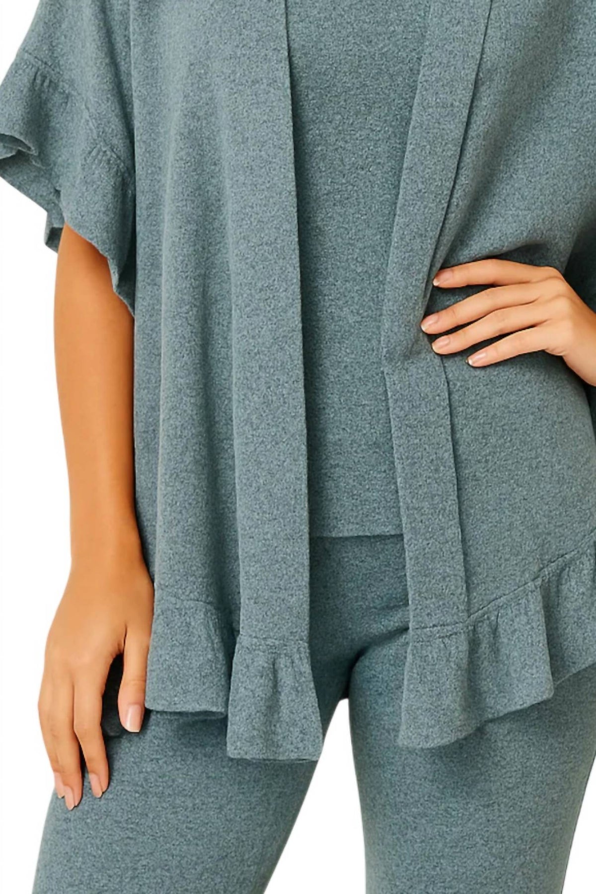 French Kyss - Ruffle Contton Blend Poncho