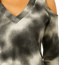 French Kyss - Soft Stretch Tie Dye V Neck Top