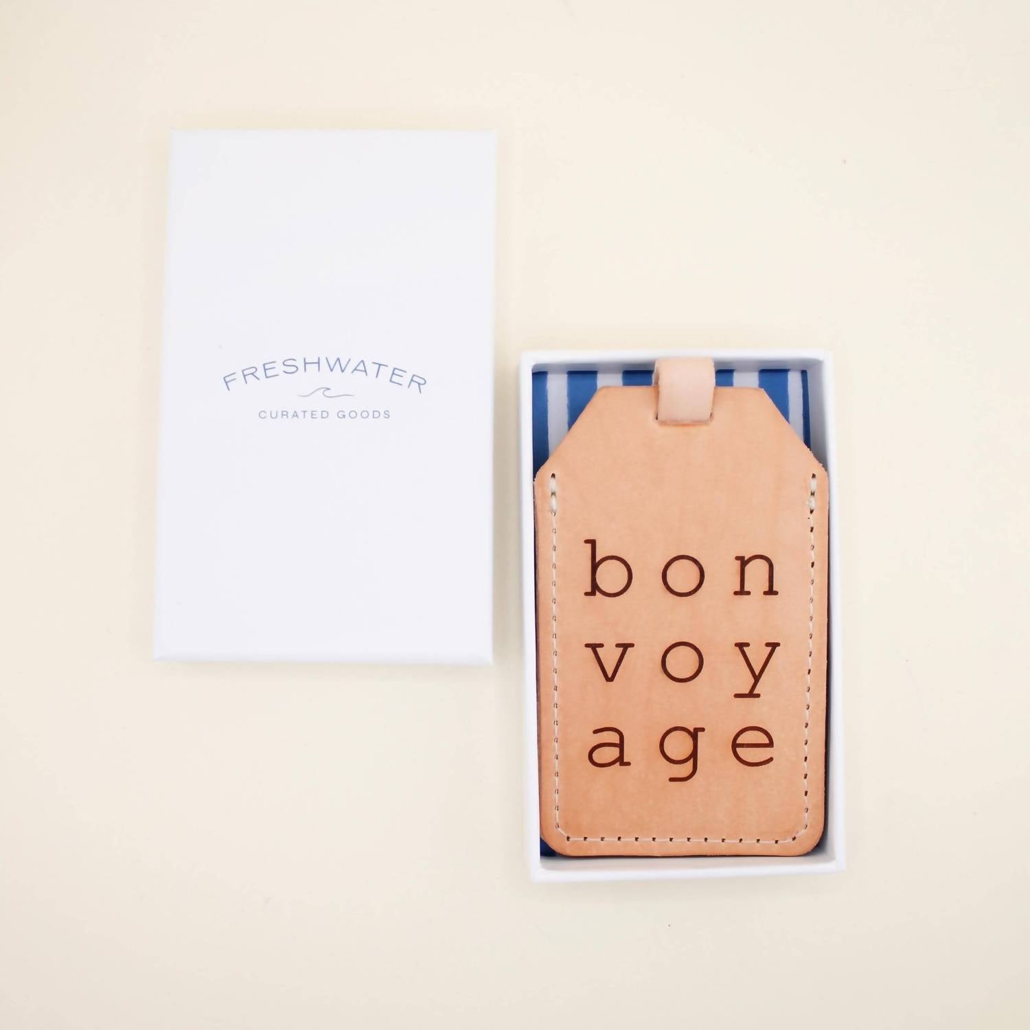 Freshwater Curated Goods - Bon Voyage Luggage Tag - accessories - card - holders - keychains