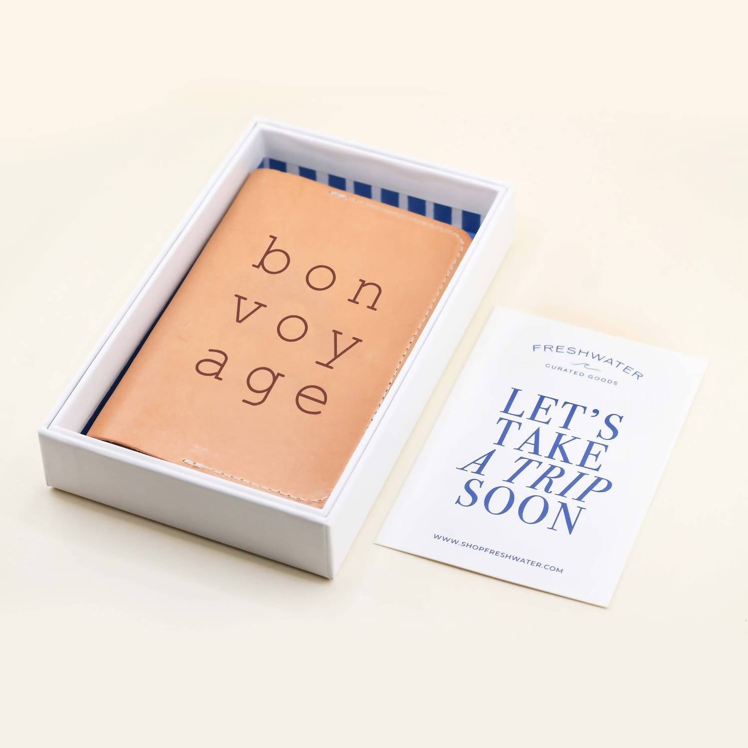 Freshwater Curated Goods - Bon Voyage Passport Holder - general - office - supplies - home - journals
