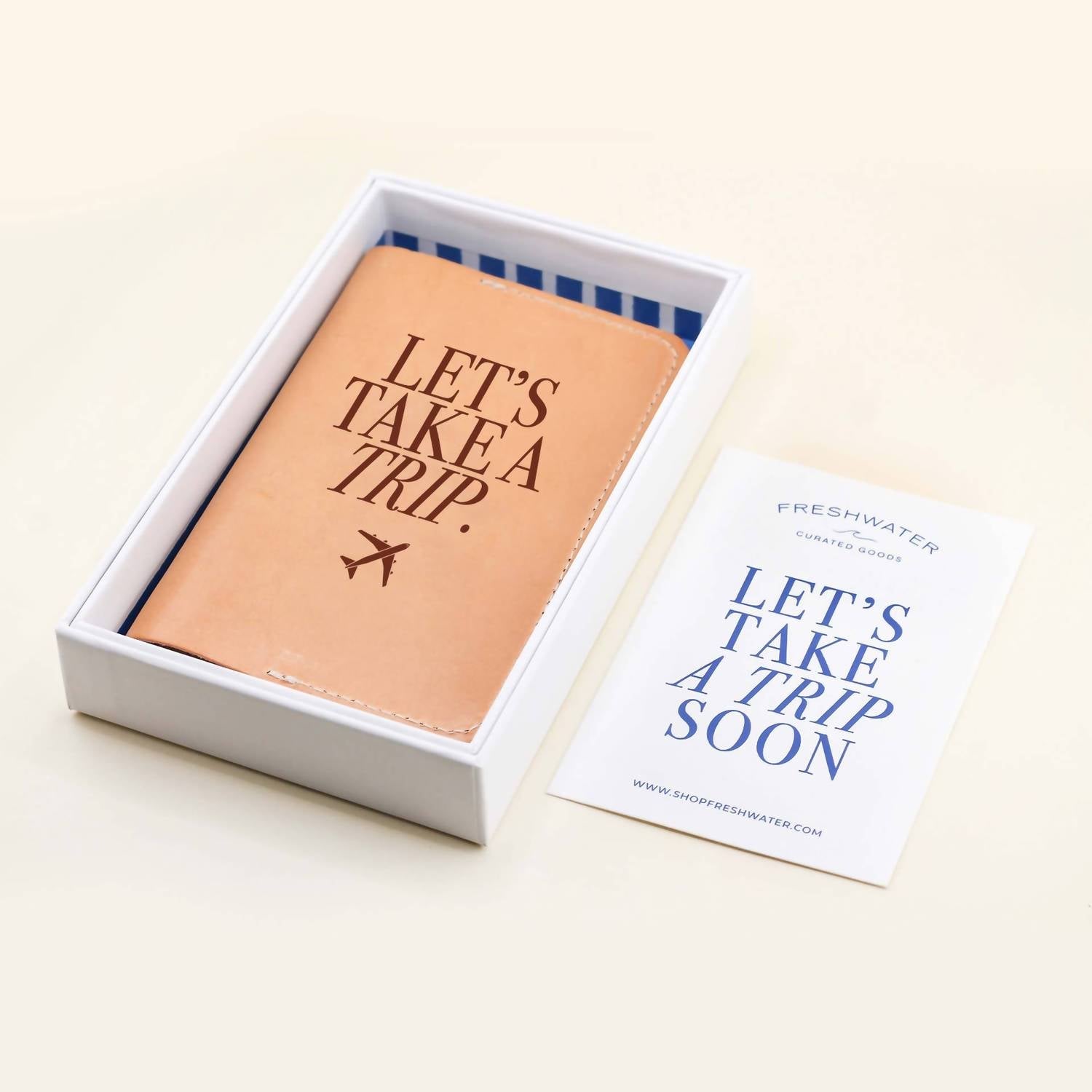 Freshwater Curated Goods - Let's Take A Trip Passport Holder - general - office - supplies - home - journals
