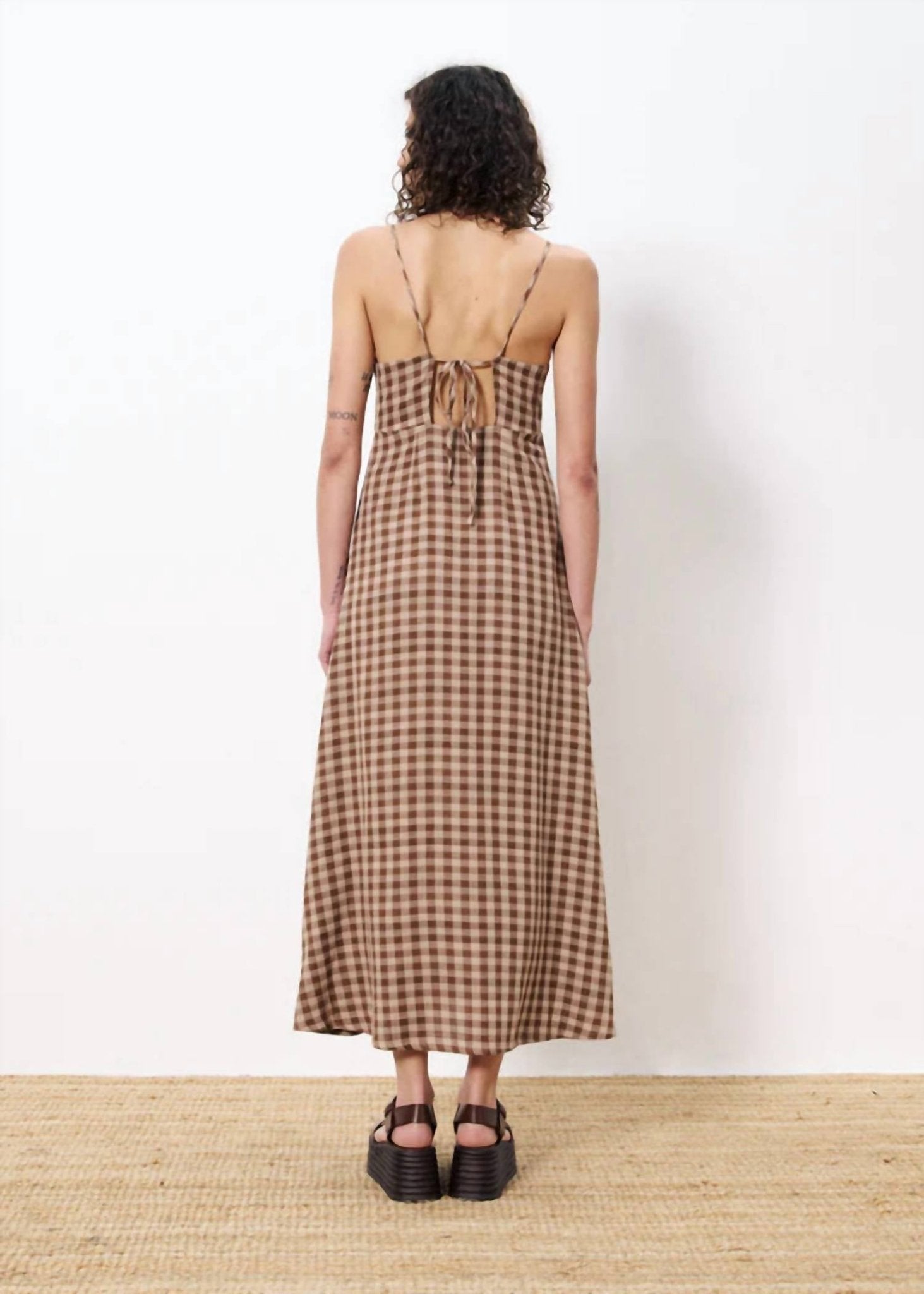 Frnch - Casimira Dress - brown - clothing - cotton - blend