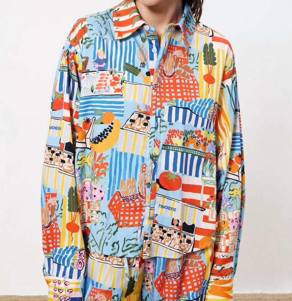 Frnch - Cloane Marche Bleu Long Sleeve Shirt