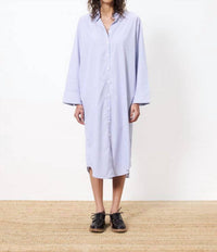 Frnch - Laina Stripe Midi Dress - button - down - shirts - clothing - cotton