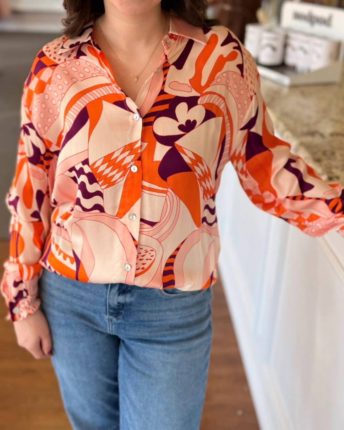 Frnch - Marley Retro Print Blouse