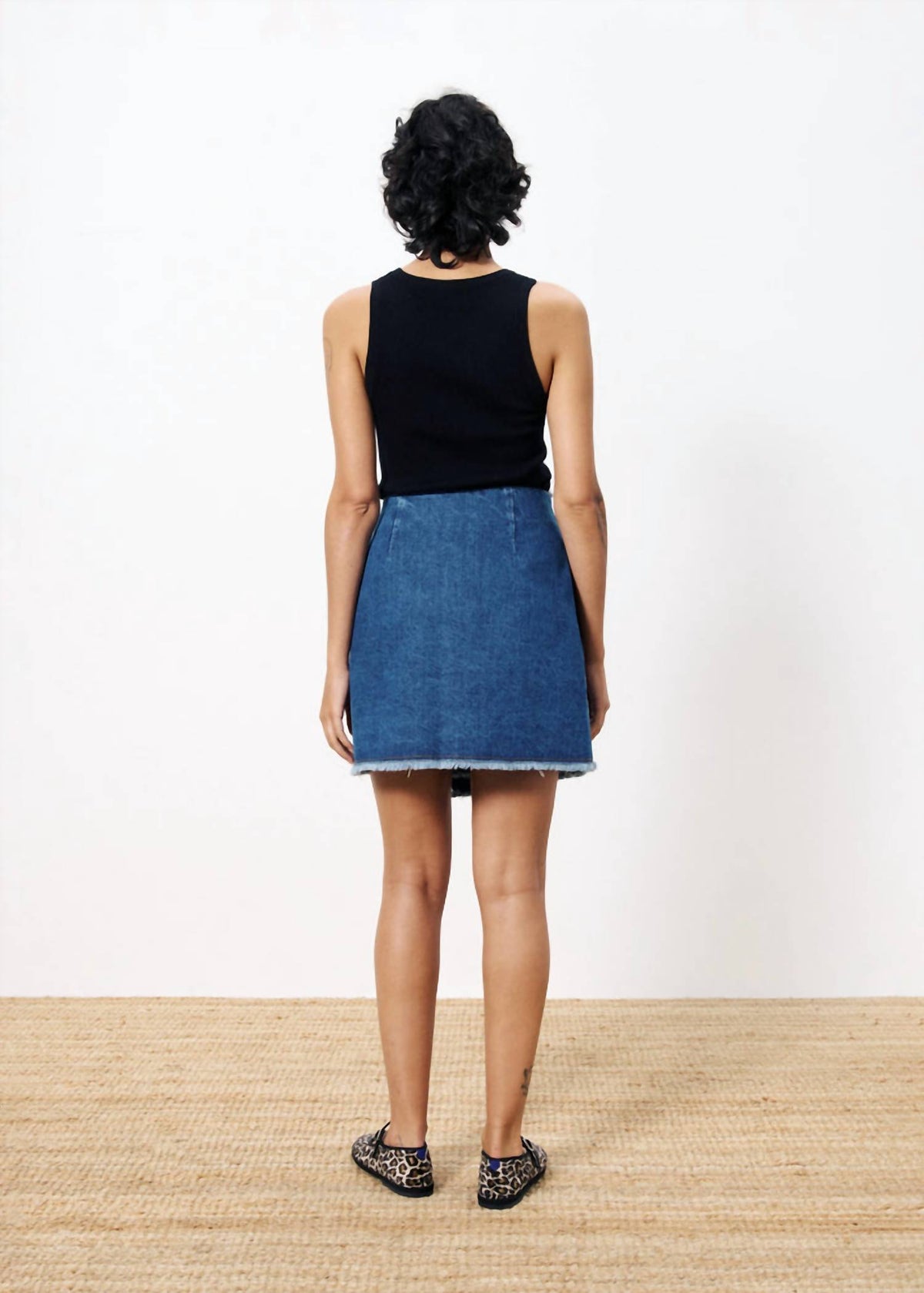 Frnch - Nise Denim Wrap Mini Skirt