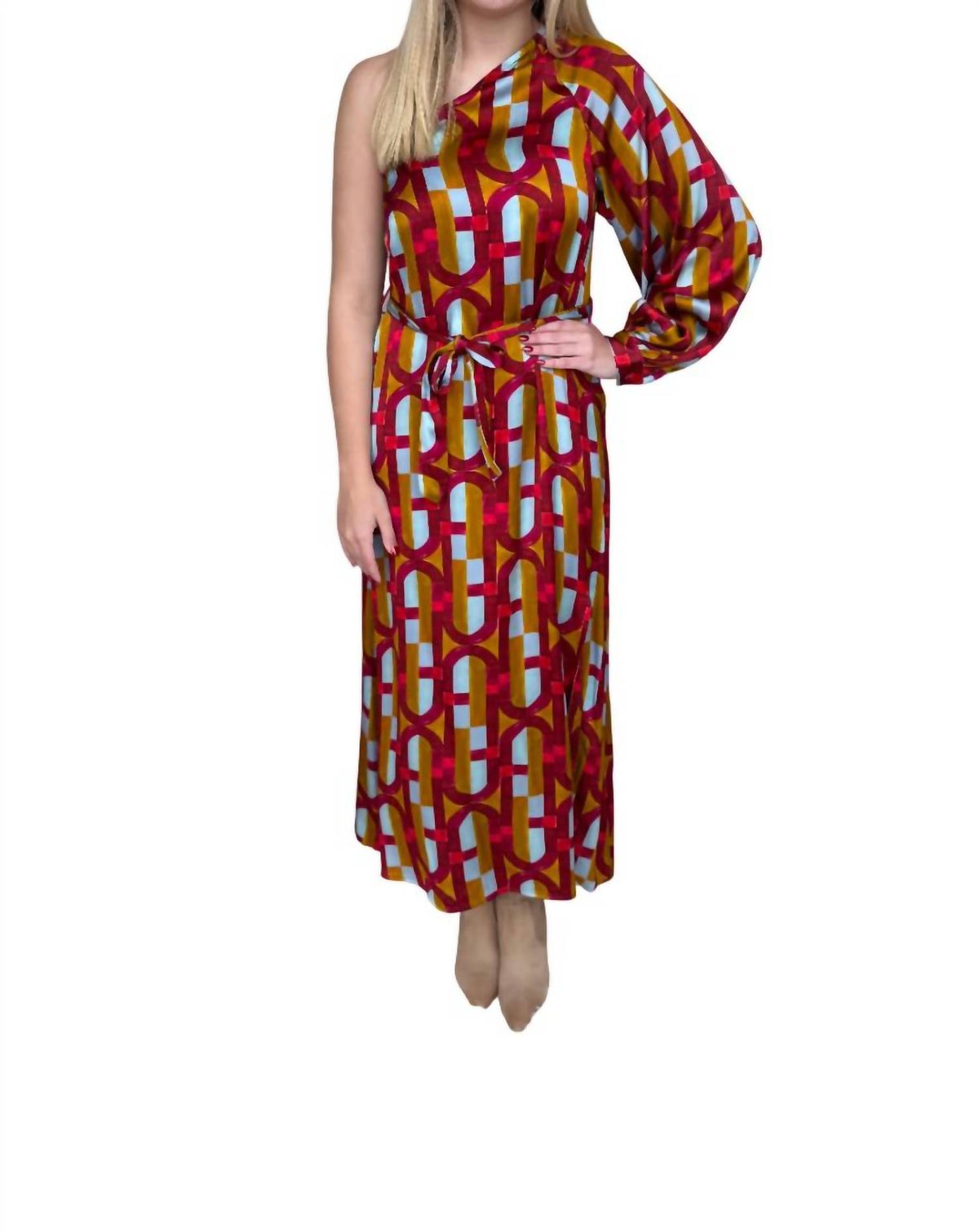 Frnch - ONE SHOULDER MAXI DRESS