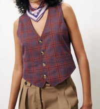 Frnch - PRINT ALIX BUTTON-FRONT VEST