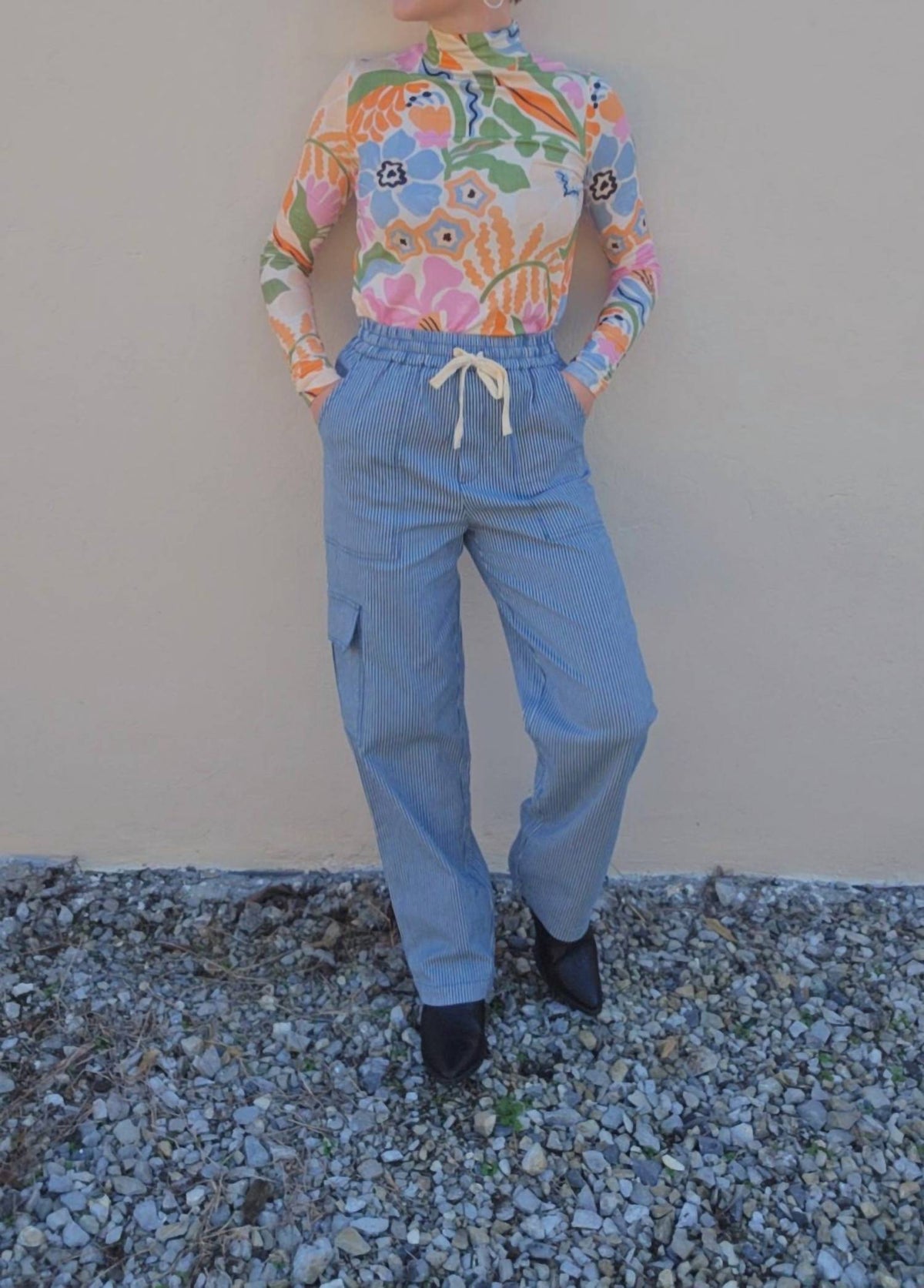 Frnch - Striped Jean Pants