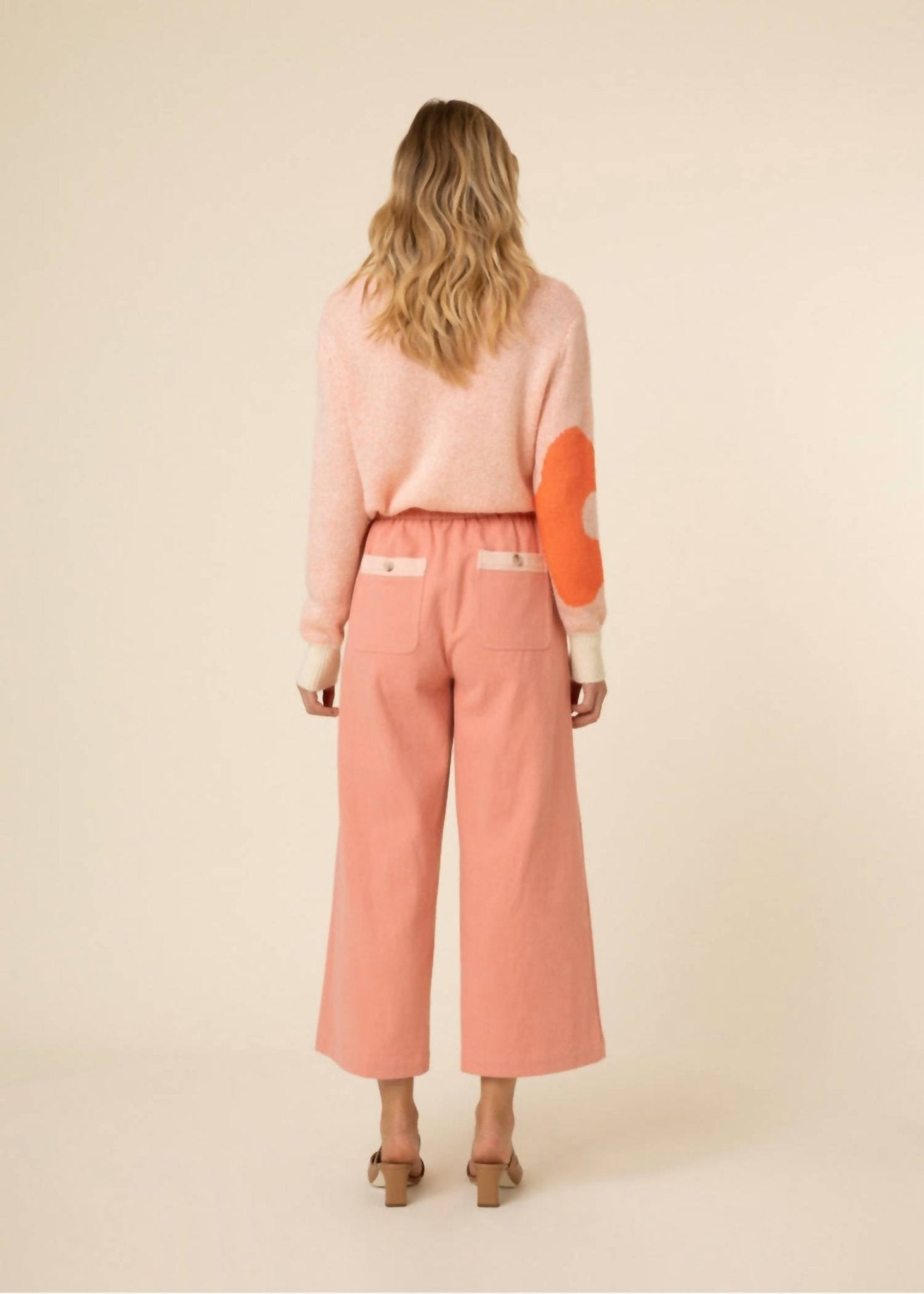 Frnch - Two - tone Woven Pants - clothing - pants - pink