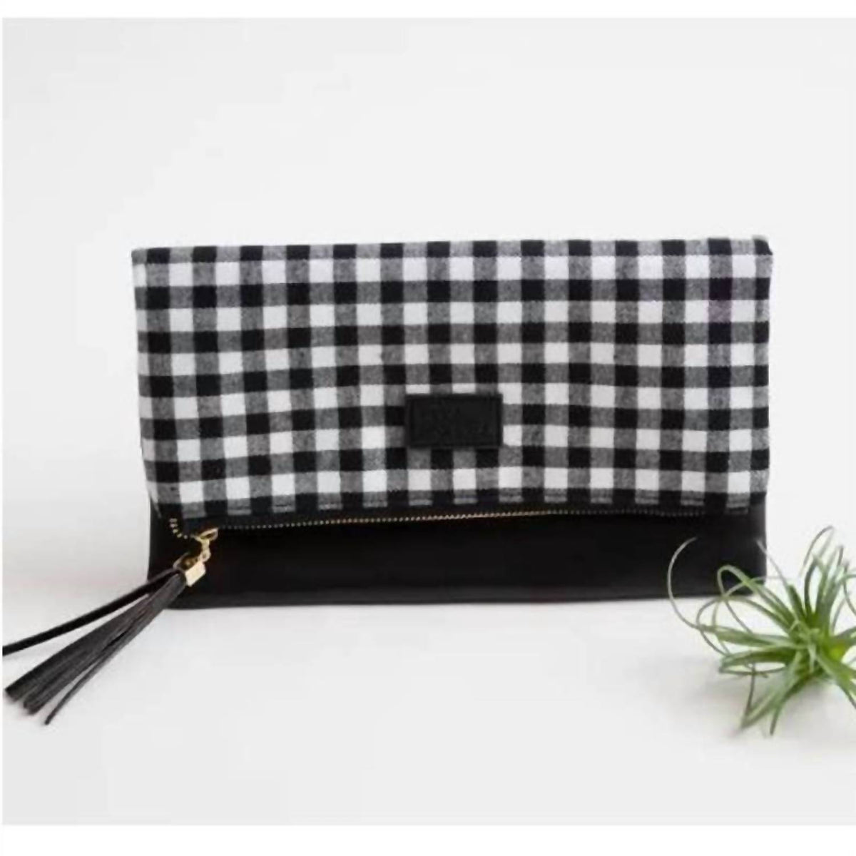 Funky Monkey - Women's Buffalo Check Foldover Clutch