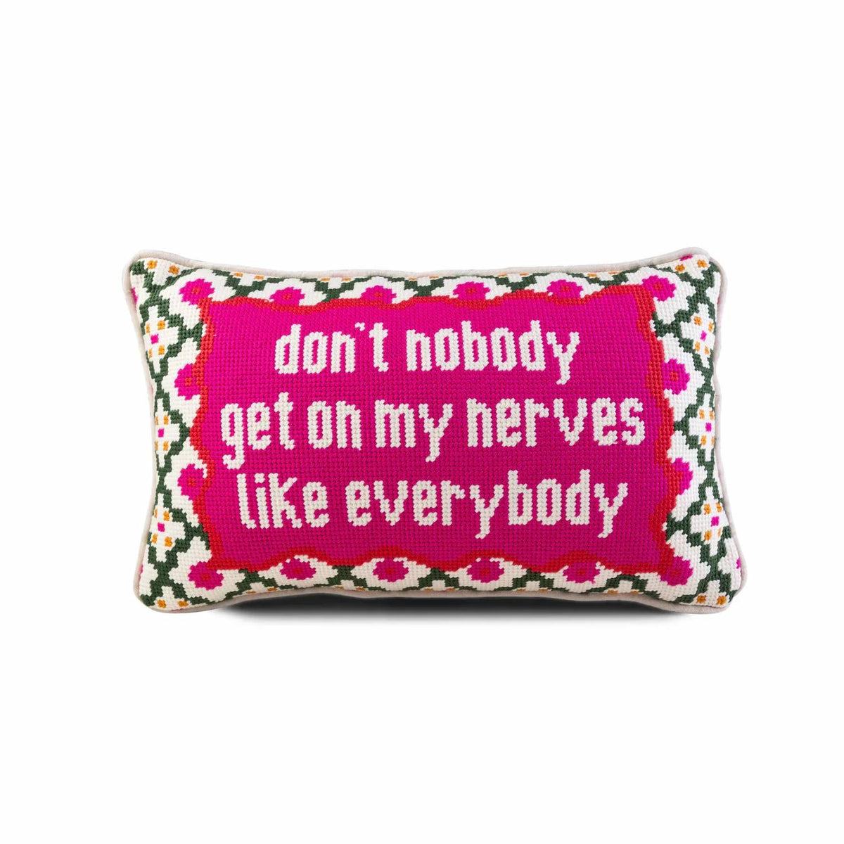 Furbish Studio - Get On My Nerves Needlepoint Pillow