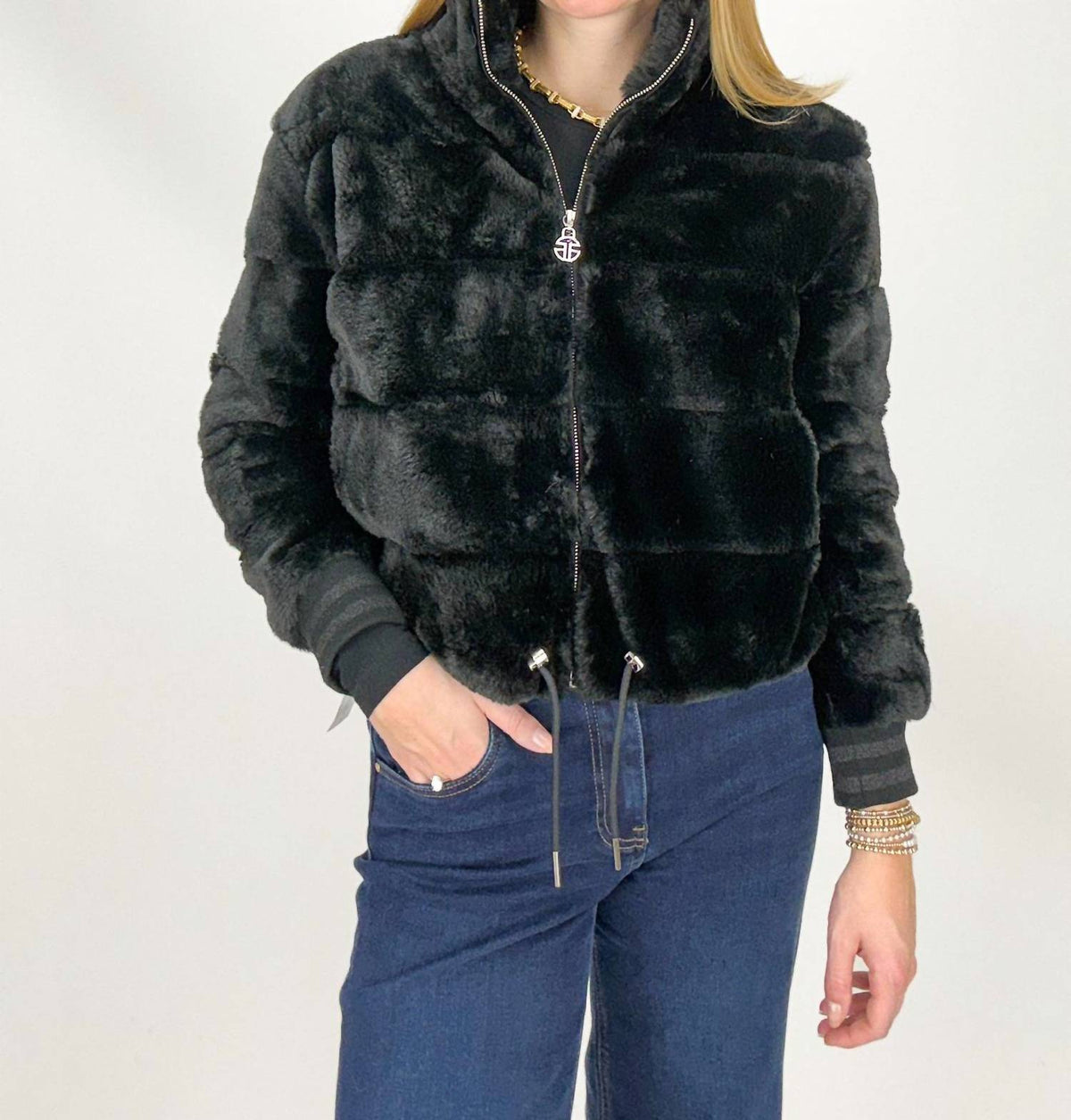 Furious Fur - Casey Faux Fur Bomber Jacket