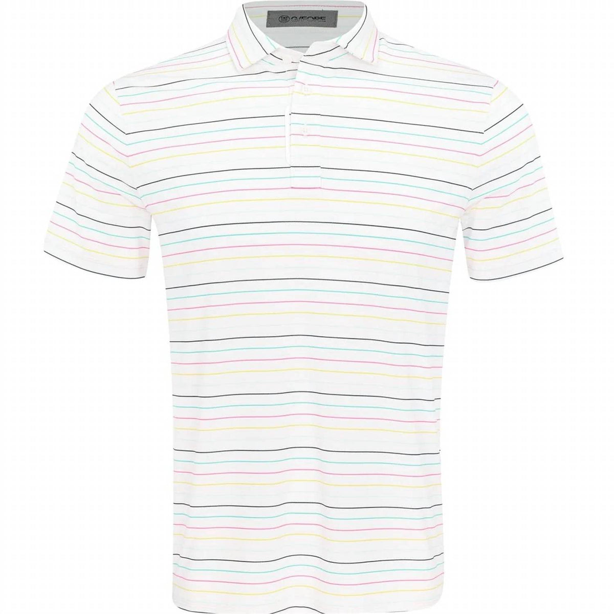 G/Fore - Men's Multi Stripe Short Sleeve Knit Polo