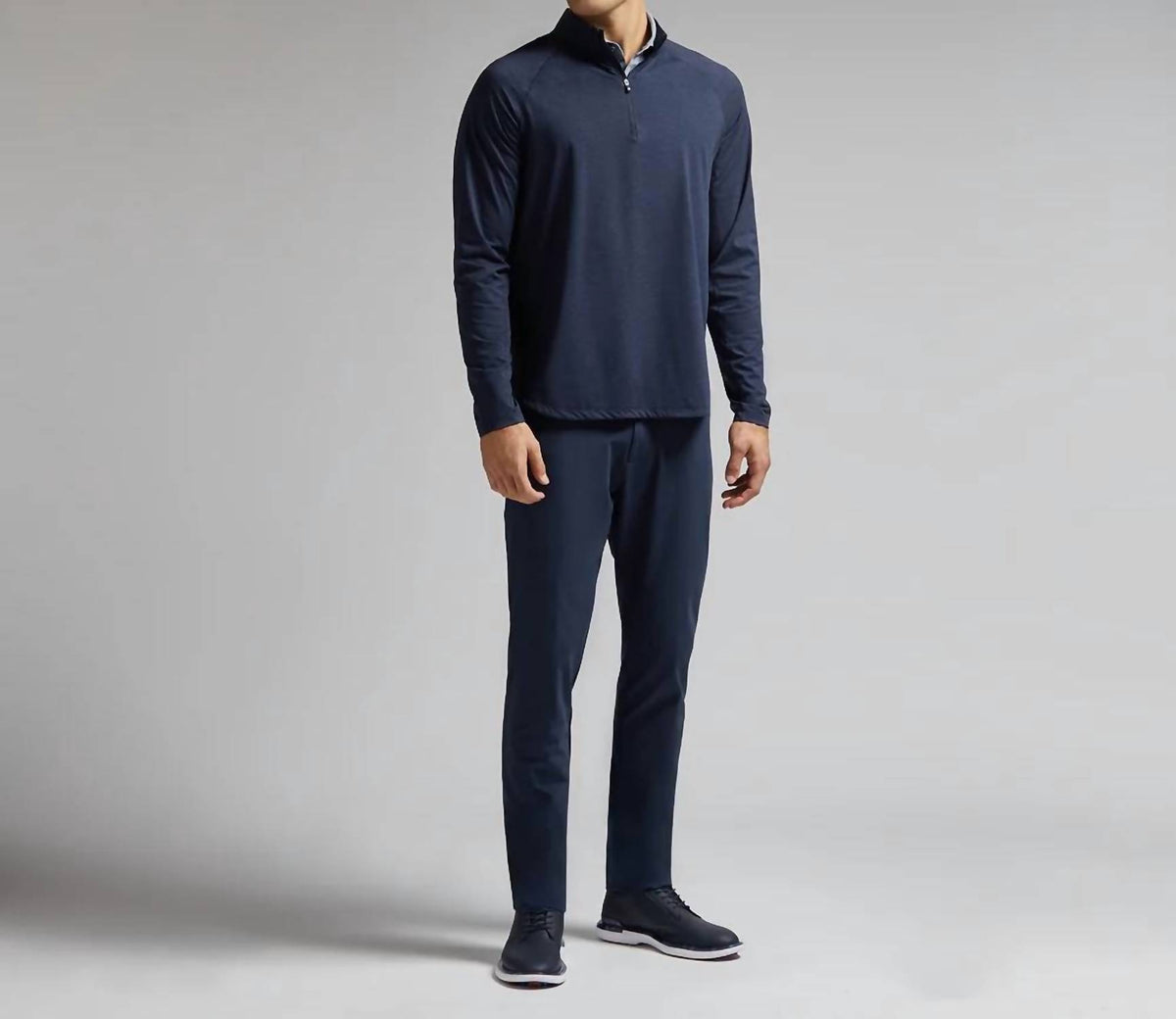 G/Fore - Tech Mélange Raglan Quarter Zip Pullover Sweatshirt