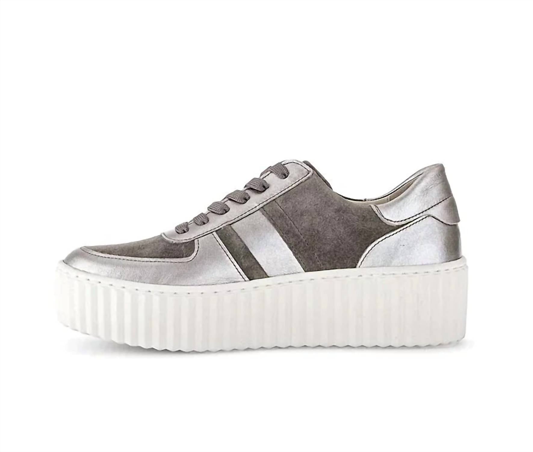 Gabor - Women's Leather Shoes - grey - shoes - sneakers