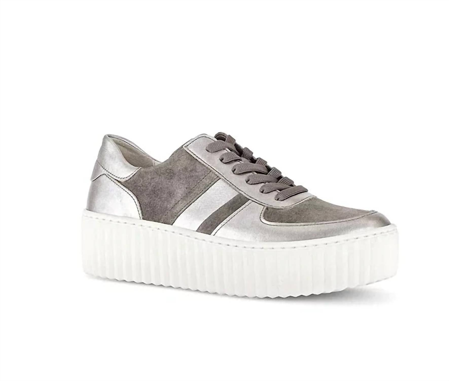 Gabor - Women's Leather Shoes - grey - shoes - sneakers