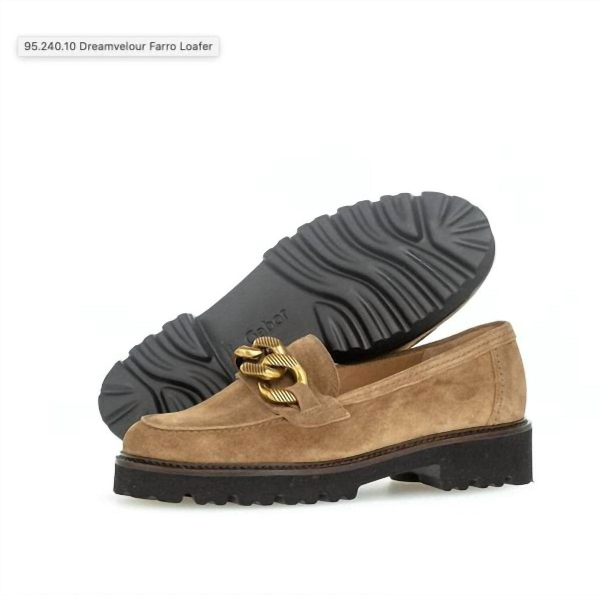 Gabor - Women's Suede Chain Loafer