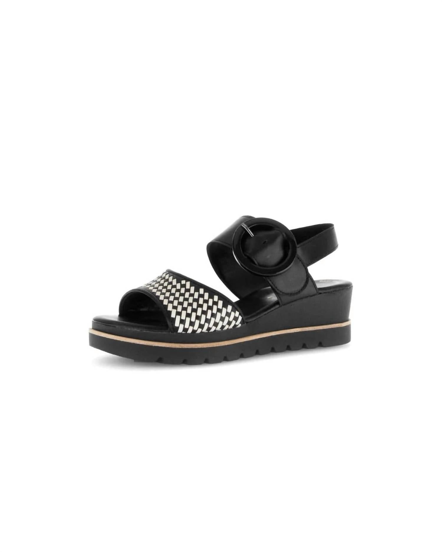 Gabor - Women's Wedge Sandal - black - sandals - shoes