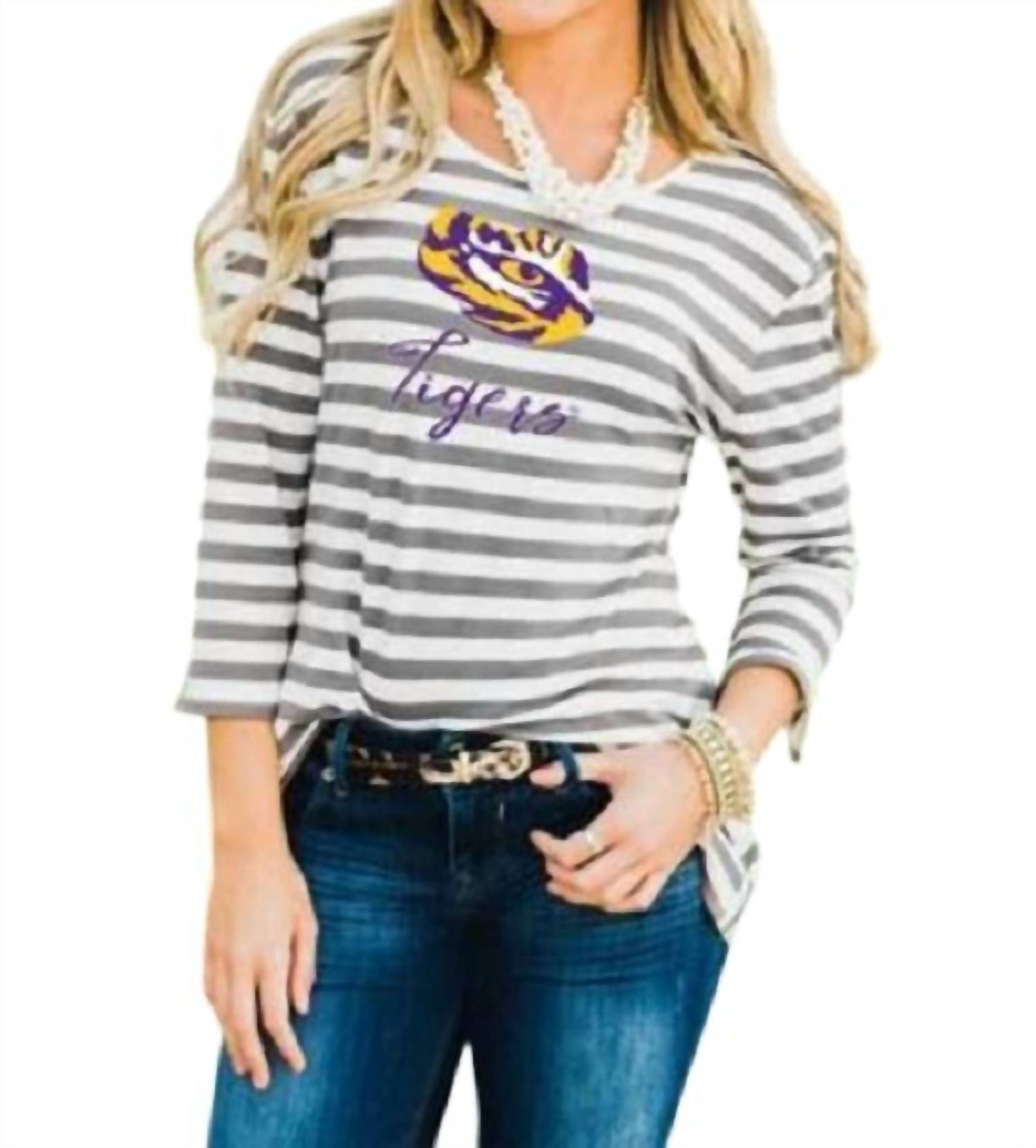 Gameday Couture - LSU Stay A While Top
