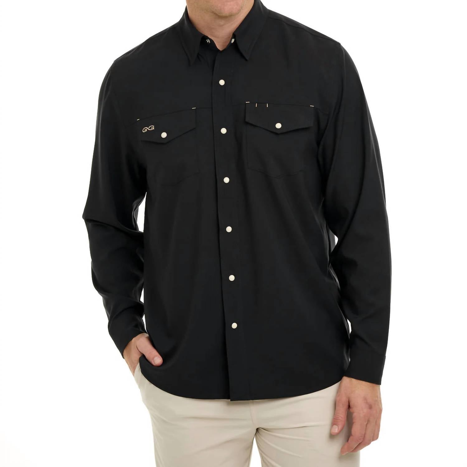 Gameguard - Caviar Stockyard Long Sleeve Shirt - black - casual - button - down - shirts - clothing